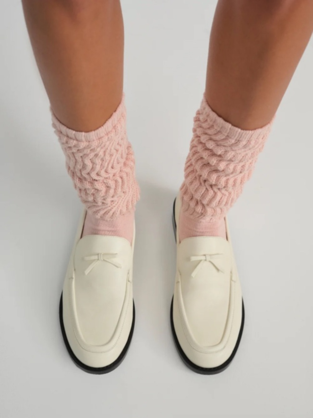NWOT For Love & Lemons cream Hannah leather loafer - EU39